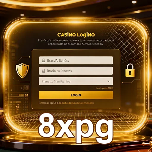Interface de login do cassino 8xpg, mostrando opções de acesso e um design atrativo.